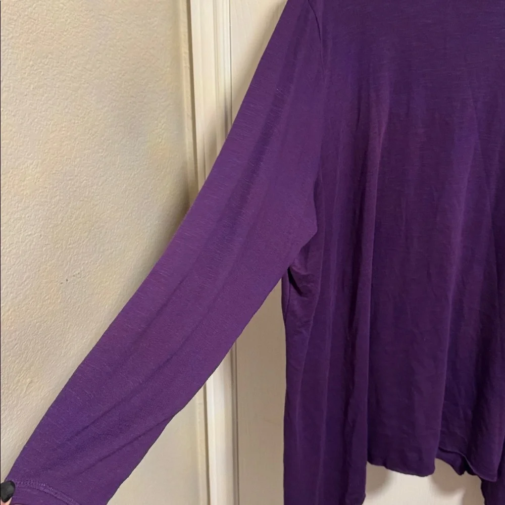 Terra & Sky Women's Plus Size Slub Sharkbite Tunic‎ Length Cowlneck Knit Top 4X